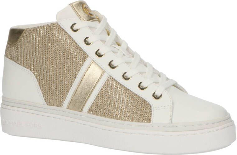 Michael Kors Chapman Mid hoge leren sneakers wit/goud