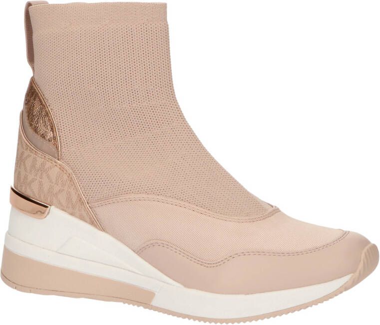 Michael Kors Swift Bootie sock sneakers lichtroze