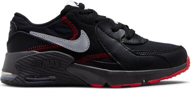 Nike Air Max Excee sneakers zwart/zilvergrijs/rood