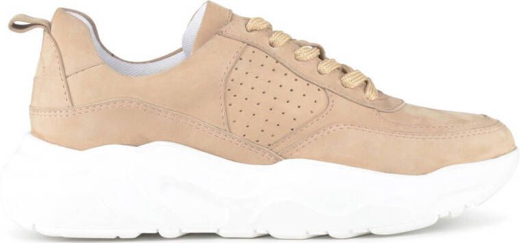 PS Poelman Year chunky nubuck sneakers lichtbruin