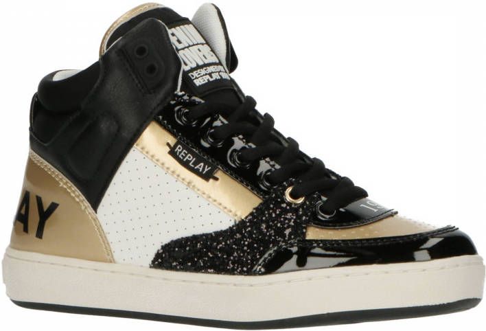 REPLAY Cobra Mid hoge sneakers zwart/multi