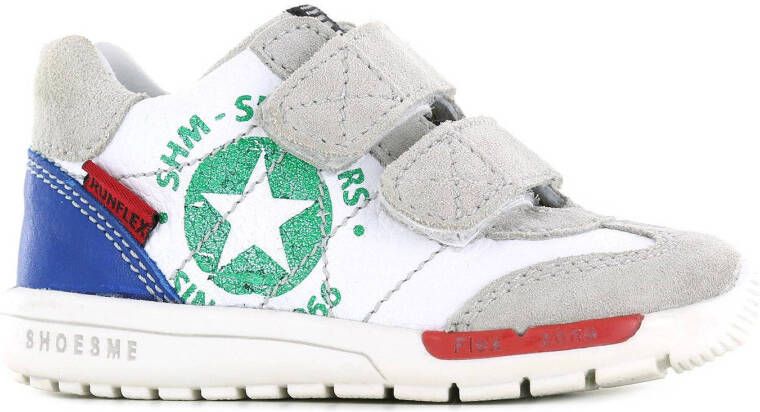 Shoesme RF22S031 B leren sneakers wit/multi