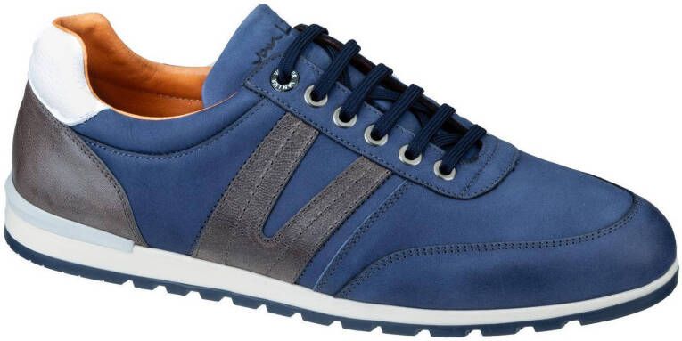 Van Lier Anzano nubuck sneakers blauw/grijs
