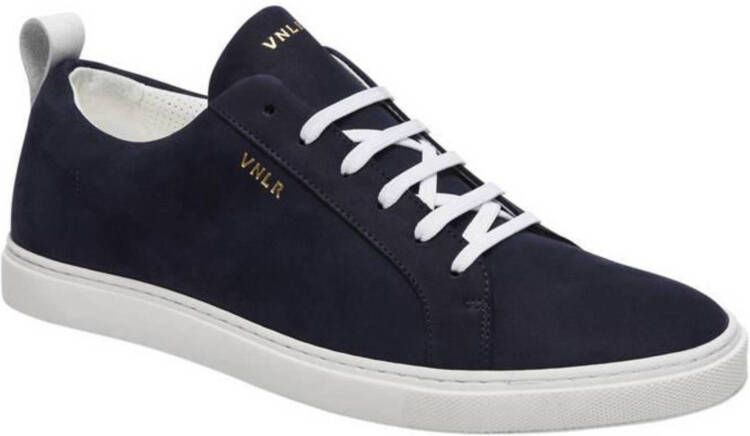 Van Lier Carlo nubuck sneakers donkerblauw