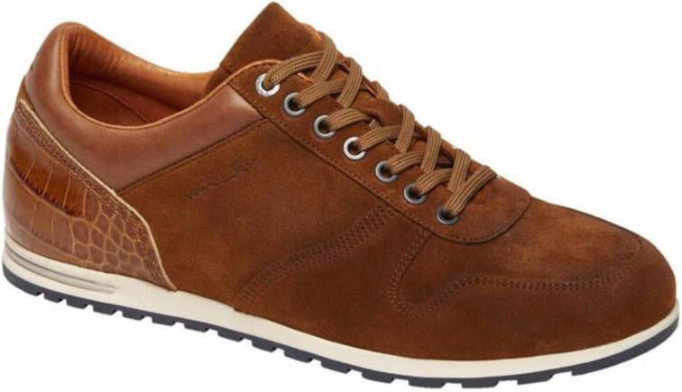 Van Lier Leonardo suède sneakers cognac