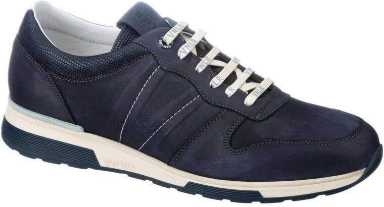 Van Lier Positano nubuck sneakers donkerblauw