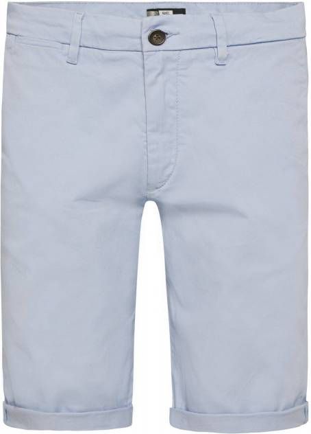 WE Fashion Fundamentals slim fit chino short lichtblauw