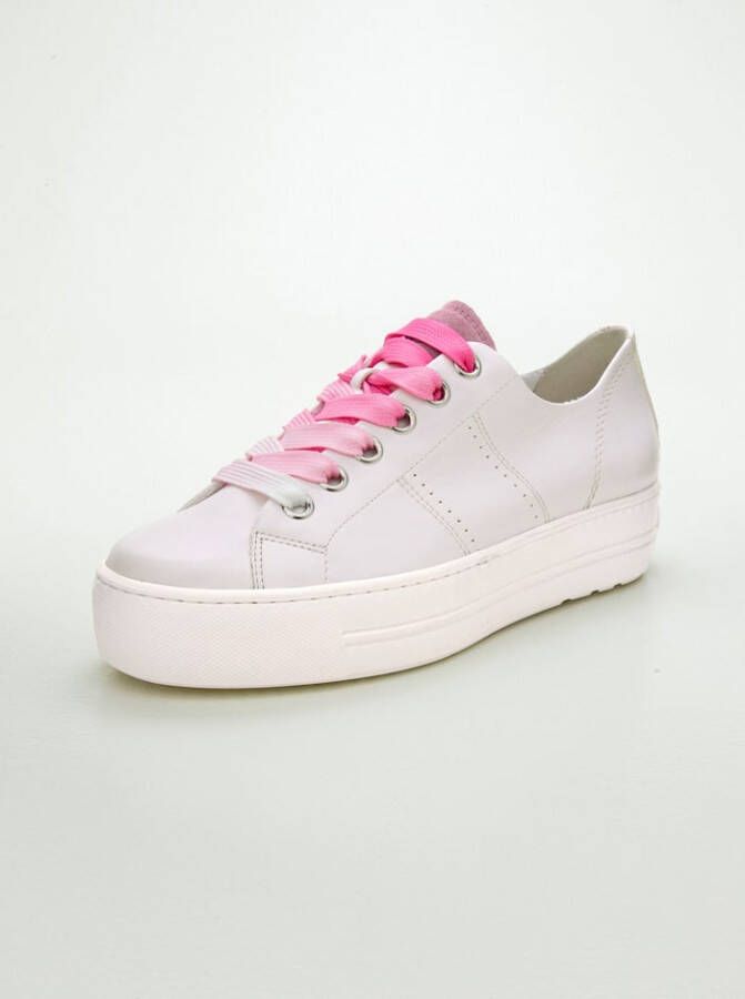 Paul Green Sneaker met bontgekleurde veters Wit