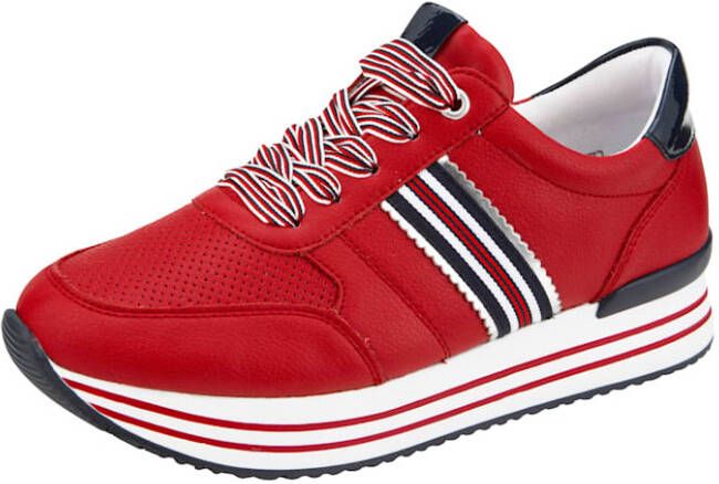 Remonte Sneaker met perforaties in het blad Rood