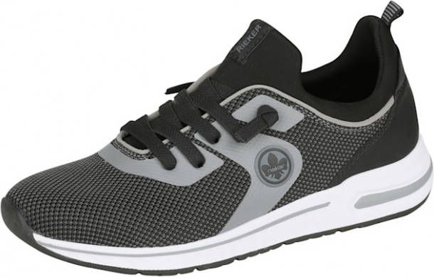 Rieker Instapper met elastische veters Grijs/Zwart
