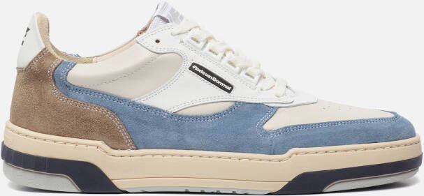 Floris van Bommel Dunker suède sneakers lichtblauw/multi