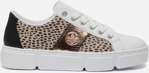 Rieker Print Sneakers wit Synthetisch